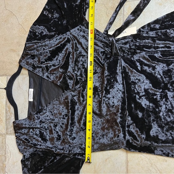 Kiyonna 0X Black Burnout Velvet Wrap Dress L/XL Witchy Whimsigoth Goth Halloween - Picture 5 of 13